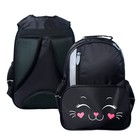 Рюкзак школьный, 37 х 26 х 13 см, эргономичная спинка, Calligrata ОРТ "Мордочка кота" - фото 44616811