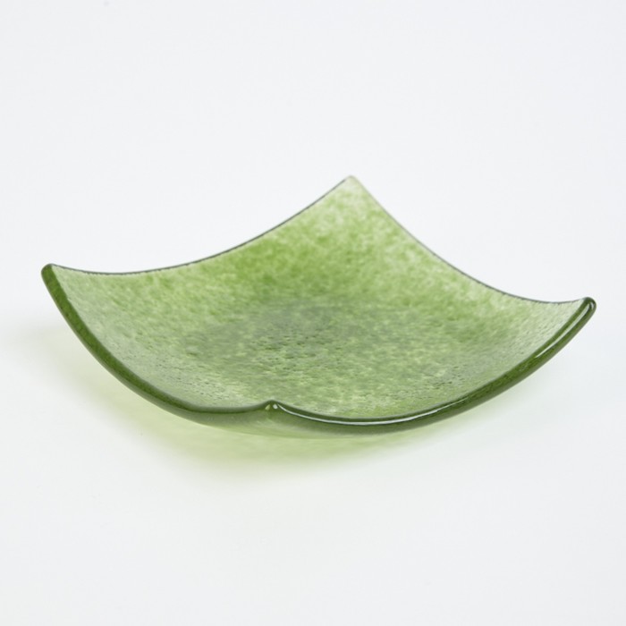 Подсвечник квадратный зелёный, 10×10 см, BDK Glass - Фото 1