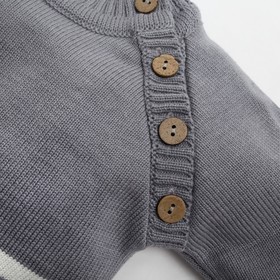 Комплект вязаный Крошка Я Trendy, рост 80-86 см, серый