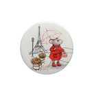 Магнитная игольница «Мышка в Париже», размер 25x3 мм - Фото 2