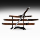 Макет оружия «Сувенирные катаны на подставке 3в1. Тайго», подарочный набор, 47 см; 79 см; 105 см, ножны под тигра - Фото 1