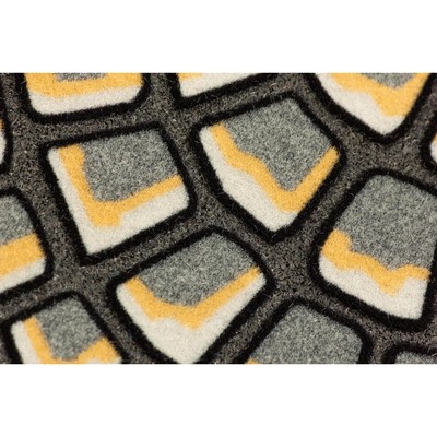 Коврик Euroflock Format Mezzaluna «Мостовая», придверный, 40х68 см