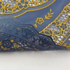 Салфетка Towa Grace, ажурная, овал, 30х45 см, цвет голубой/золото - Фото 2