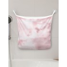 Органайзер в ванну на присосках «Розовый дым», для хранения игрушек и мелочей, размер 33х39 см - Фото 1