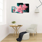 Картина модульная на подрамнике "Бабочка с орхидеями" 26х50, 26х40; 26х32. 50*80см - Фото 3