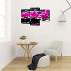 Картина модульная на подрамнике "Розовые Орхидеи на камнях" 26х50;26х40;26х32 80*50см - Фото 3