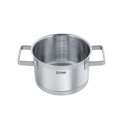 Кастрюля Diamond, 1.9 л, d=16 см, стеклянная крышка