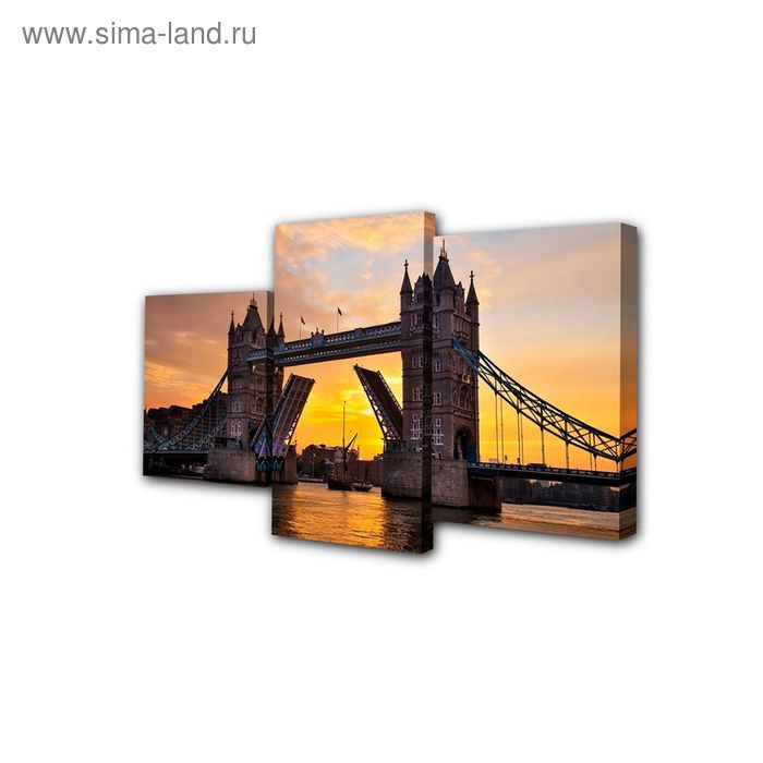 Картина модульная на подрамнике "Лондонский мост" 26х50см; 26х40см; 26х32см     50х80см - Фото 1