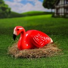 Садовая фигура "Фламинго", для гнезда, керамика, 42х16х22 см - Фото 3