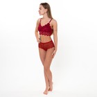 Трусы женские слипы, цвет красный, размер 46 - фото 32466571