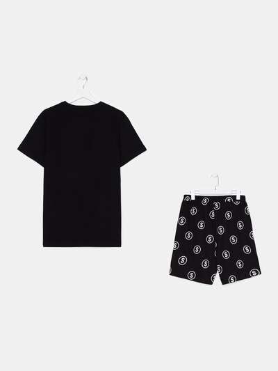 Пижама мужская (футболка, шорты) KAFTAN Moneymaker, размер 52, чёрная