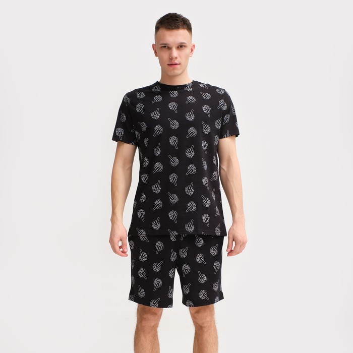 Пижама мужская KAFTAN F*ck, размер 48, чёрный
