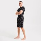 Пижама мужская: футболка, шорты KAFTAN F*ck, размер 50, чёрная - Фото 2