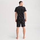 Пижама мужская: футболка, шорты KAFTAN F*ck, размер 50, чёрная - Фото 3