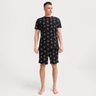 Пижама мужская: футболка, шорты KAFTAN F*ck, размер 50, чёрная - Фото 4