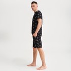 Пижама мужская: футболка, шорты KAFTAN F*ck, размер 50, чёрная - Фото 5