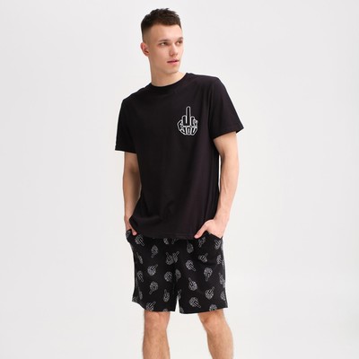 Пижама мужская KAFTAN F*ck you, размер 48, чёрная