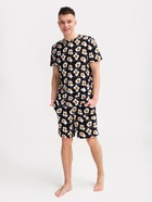 Пижама мужская KAFTAN «Яйца», размер 56, чёрная - фото 25981650