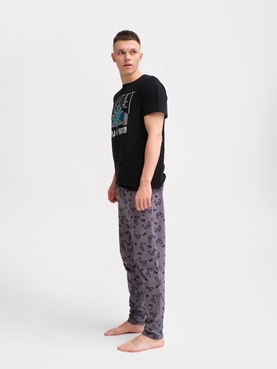 Пижама мужская KAFTAN «Не хватает», размер 48, цвет чёрный, серый