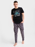 Пижама мужская KAFTAN "Не хватает" р.54, черный/серый - фото 21559943