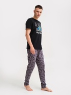 Пижама мужская KAFTAN "Не хватает" р.54, черный/серый - фото 21559947