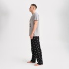 Пижама мужская KAFTAN "Утры" размер 48, серый/черный - Фото 2
