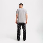 Пижама мужская KAFTAN "Утры" размер 48, серый/черный - Фото 3