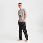 Пижама мужская KAFTAN "Утры" размер 48, серый/черный - Фото 5