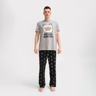 Пижама мужская KAFTAN "Утры" размер 48, серый/черный - Фото 6