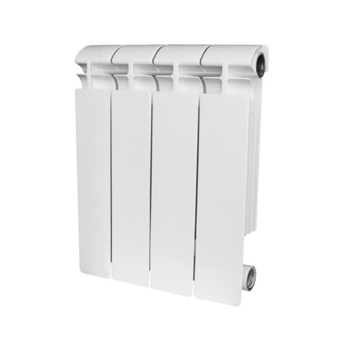 Радиатор алюминиевый STOUT ALPHA, 350 x 80 мм, 4 секции, боковое подключение - Фото 1