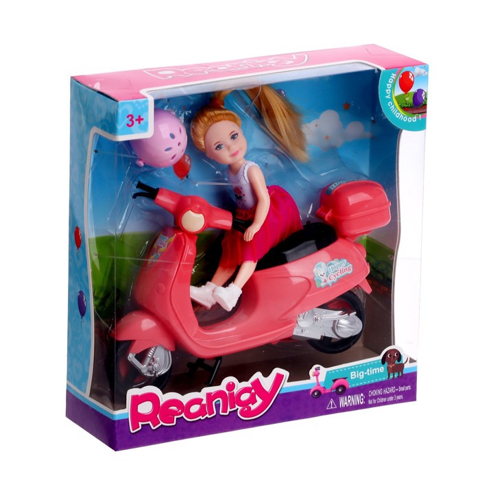 Кукла малышка «Катя», с мопедом и аксессуарами, блондинка 53753