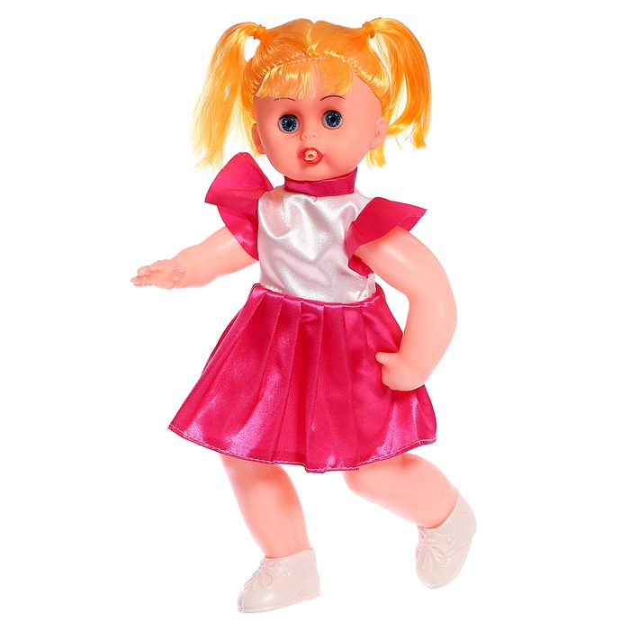 Пупс «Малыш», с аксессуарами, пьёт, писает, цвет платья тёмно розовый 53759