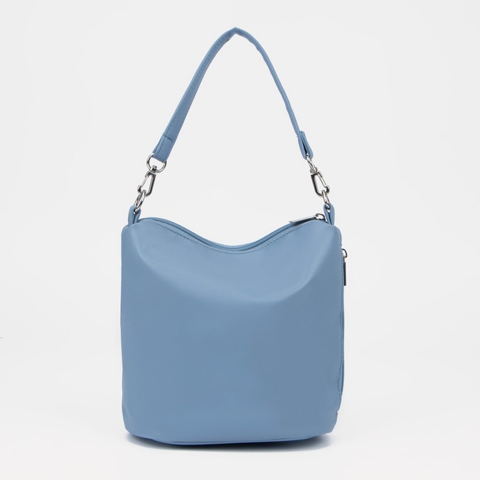 Сумка-мешок Miss Bag на молнии, цвет голубой - Фото 1