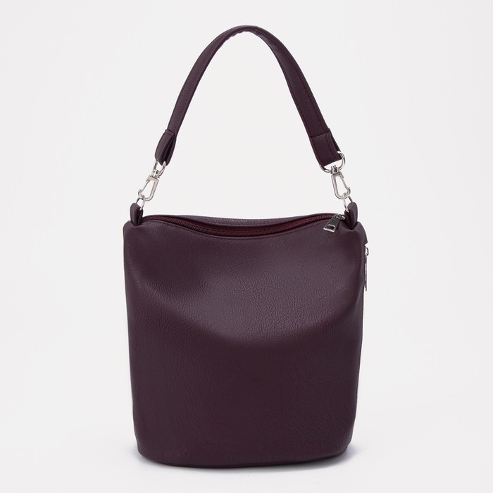 Сумка женская на молнии Miss Bag, цвет бордовый - Фото 1
