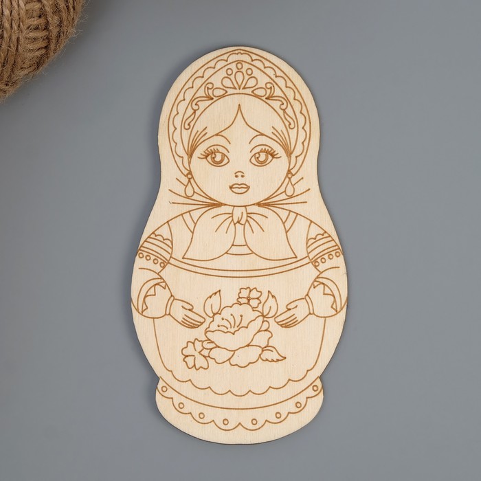 Фигурка «Матрешка», с гравировкой, заготовка для творчества, росписи - Фото 1