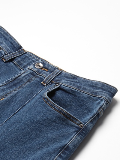 Джинсы женские клёш со стрелкой MINAKU: Jeans Collection, размер 44, синие