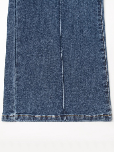 Джинсы женские клёш со стрелкой MINAKU: Jeans Collection, размер 46, синие