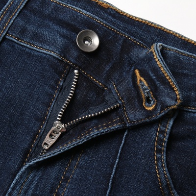 Джинсы женские клёш со стрелкой MINAKU: Jeans Collection, размер 42, тёмно-синие