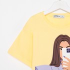 Футболка для девочки KAFTAN: Selfie, жёлтая, рост 134-140 см - Фото 10