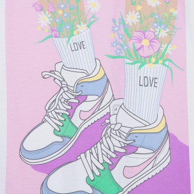 Футболка для девочки KAFTAN Selfie, рост 158-164 см, белая