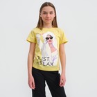 Пижама детская для девочки KAFTAN "Selfie", рост 134-140, желтый/черный - Фото 5