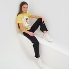 Пижама детская для девочки KAFTAN "Selfie", рост 134-140, желтый/черный - Фото 6