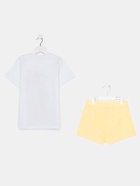 Пижама для девочки (футболка и шорты) KAFTAN: Selfie, размер 38 (1146-152 см), бело-жёлтая - Фото 15