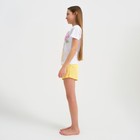 Пижама детская для девочки KAFTAN "Selfie", рост 158-164, белый/желтый - Фото 2