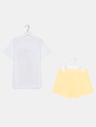 Пижама для девочки (футболка и шорты) KAFTAN: Selfie, размер 40 (158-164 см), бело-жёлтая - Фото 15