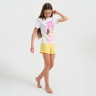 Пижама детская для девочки KAFTAN "Selfie", рост 158-164, белый/желтый - Фото 4