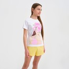 Пижама детская для девочки KAFTAN "Selfie", рост 158-164, белый/желтый - Фото 5