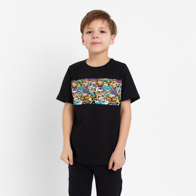 Футболка для мальчика KAFTAN Hype, рост 134-140 см, чёрная