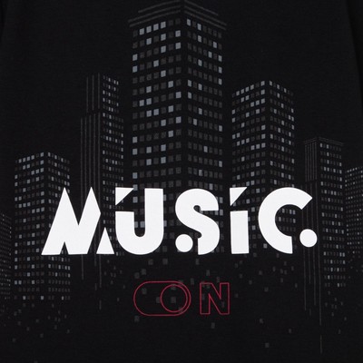 Футболка для мальчика KAFTAN: Hype Music, чёрная, рост 158-164 см