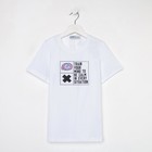 Футболка для мальчика KAFTAN "Hype", рост 146-152, цвет белый 7626582 - фото 9686819